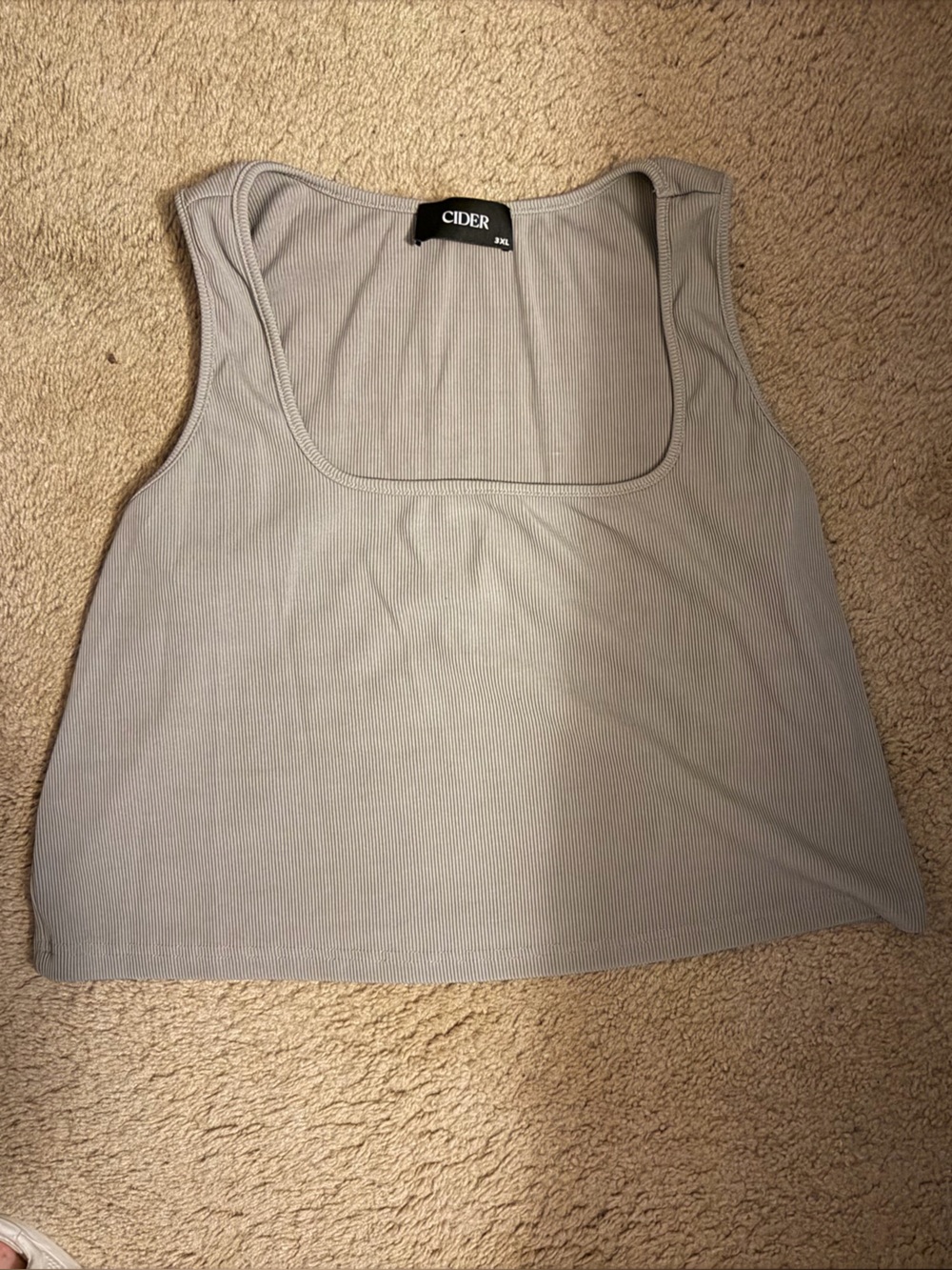 Cider Grey Ribbed Tank Top